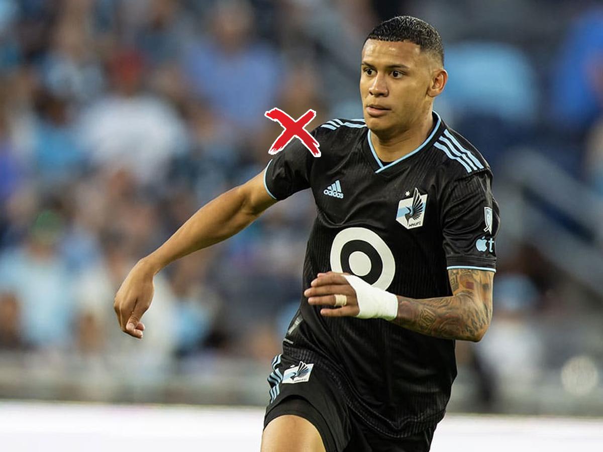 Minnesota United informa que el hondureño Kervin Arriaga será operado y se pierde lo que resta de temporada
