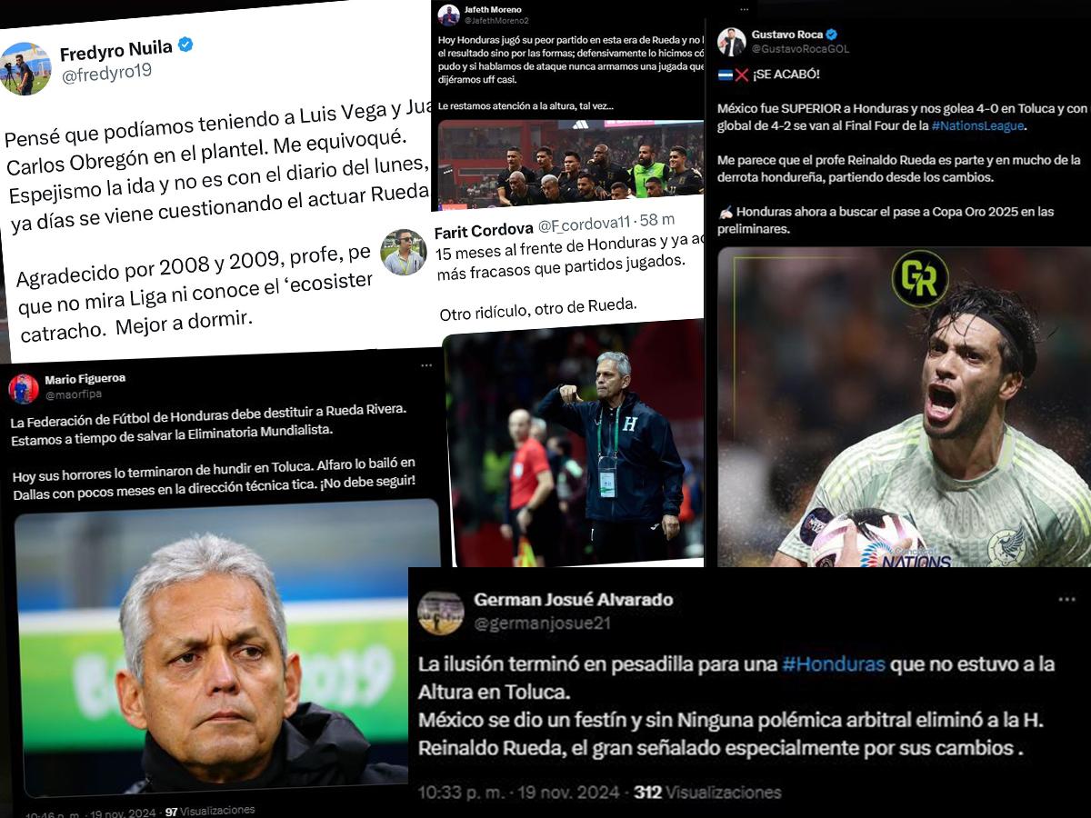 La prensa hondureña atiza contra Reinaldo Rueda tras goleada ante México: “Es toda tuya”, “Expuso de forma horrible al jugador” y “Fue vulnerable”
