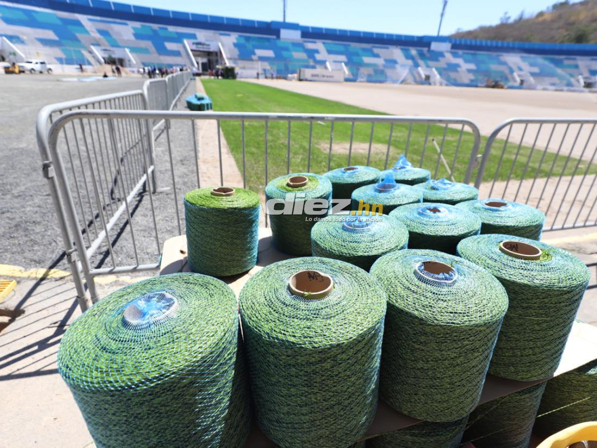 ¡Como mesa de billar! Así avanza la instalación de la nueva grama del Estadio Nacional Chelato Uclés, ¿cuándo quedaría lista?