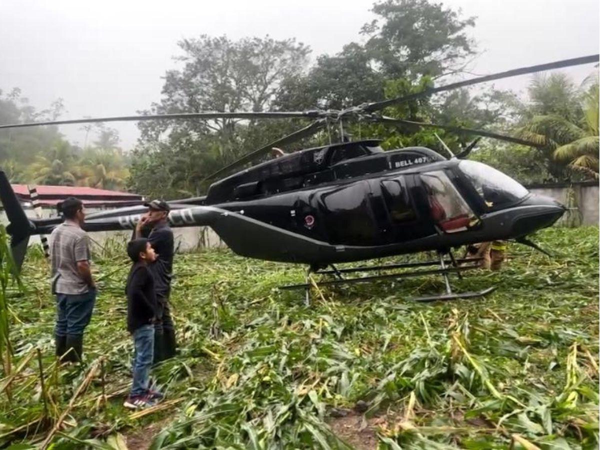 Helicóptero donde viajaba la presidenta Xiomara Castro aterriza de emergencia en una zona boscosa de Honduras