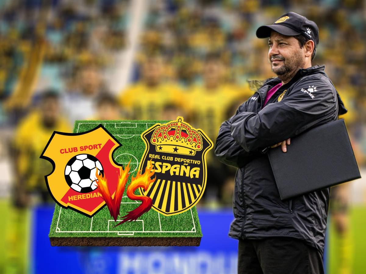 Jeaustin Campos tiene un plan: alineación de Real España para derribar al Herediano en su debut en Copa Centroamericana