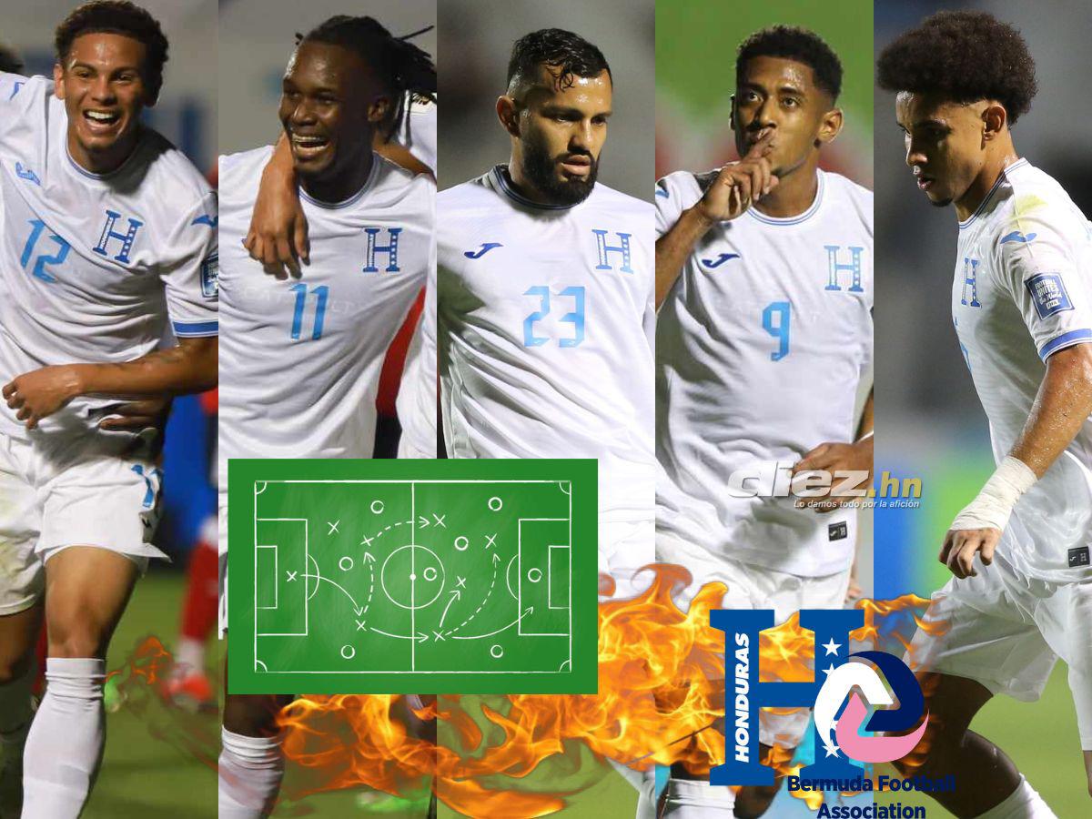 ¿Con cambios ante Bermudas? El potente 11 de Honduras que perfecciona Rueda para el segundo duelo de Eliminatoria