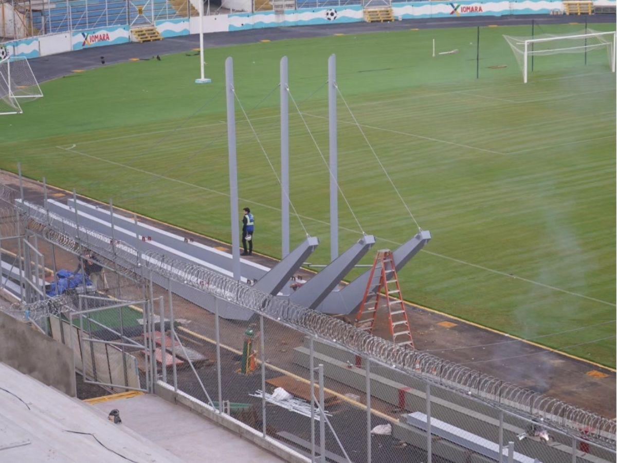 Condepor pone en marcha una de las fases decisivas de la instalación del nuevo techado en el Estadio Nacional