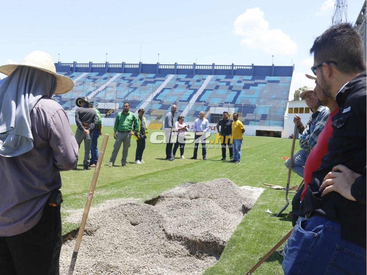 ¡Vienen dugouts nuevos! Así preparan el Estadio Morazán para su reapertura en el clásico Real España vs Olimpia