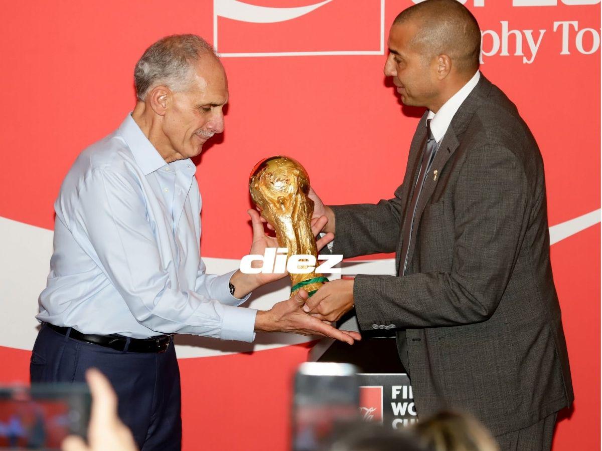 ¡Histórica visita a Honduras! David Trezeguet, leyenda del fútbol presentó la Copa del Mundo con Nasry Asfura
