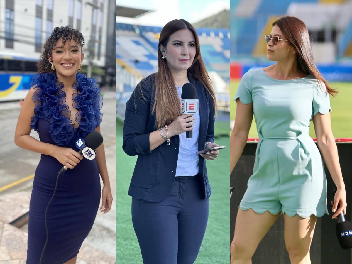 Las periodistas deportivas catrachas engalanan la previa del juego entre Honduras vs México en el estadio Morazán