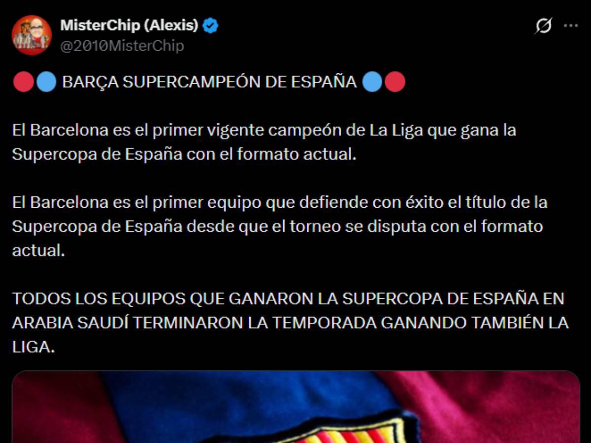 Papá es papá, Mbappé es mal perdedor: reacción de la prensa luego de que Barcelona le gane a Real Madrid la Supercopa