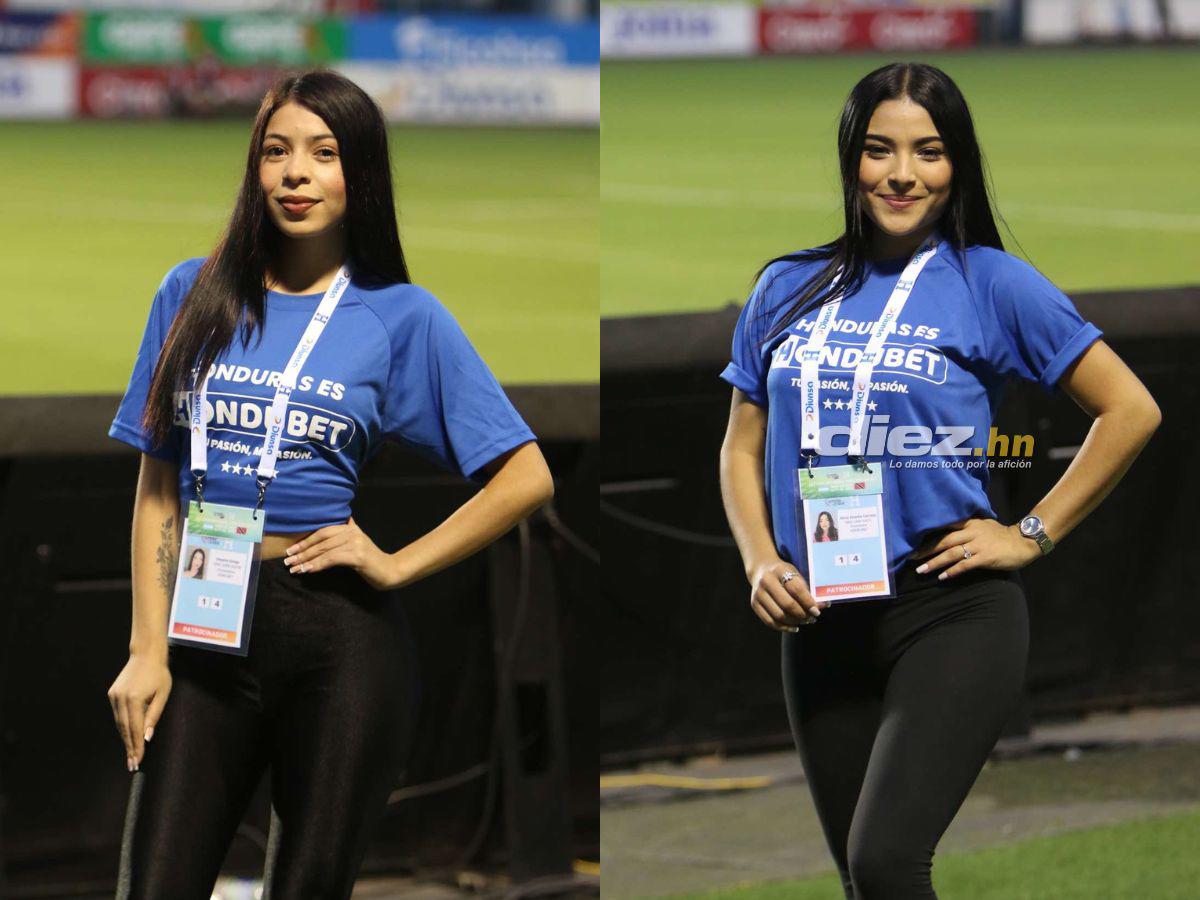 ¡Derroche de bellezas en el Nacional! Las lindas chicas que engalanaron la previa del Honduras vs Trinidad y Tobago