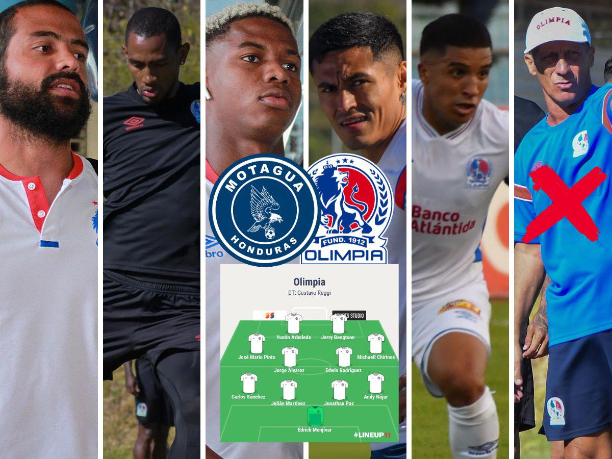 Con dos bajas: Olimpia y su emergente 11 titular para medirse al Motagua en el picante clásico capitalino