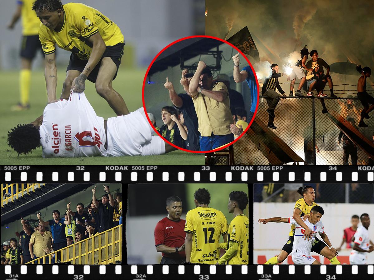 No se vio en TV: peleas entre dirigentes aurinegros y cuerpo técnico del Olimpia; los empujones y la furia del árbitro