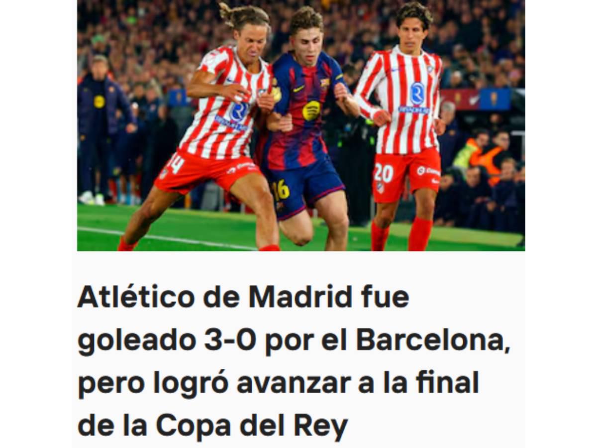 Honor a Barcelona, Al borde de la hazaña: la prensa reacciona tras la eliminación los culés y la clasificación del Atlético