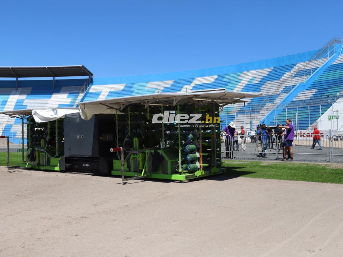 ¡Como mesa de billar! Así avanza la instalación de la nueva grama del Estadio Nacional Chelato Uclés, ¿cuándo quedaría lista?