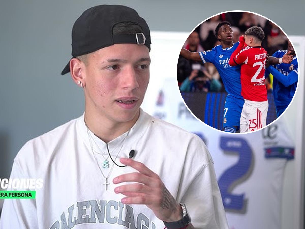 Prestianni rompe el silencio y habla de su encontronazo con Vinicius: Para nosotros argentinos es un insulto normal