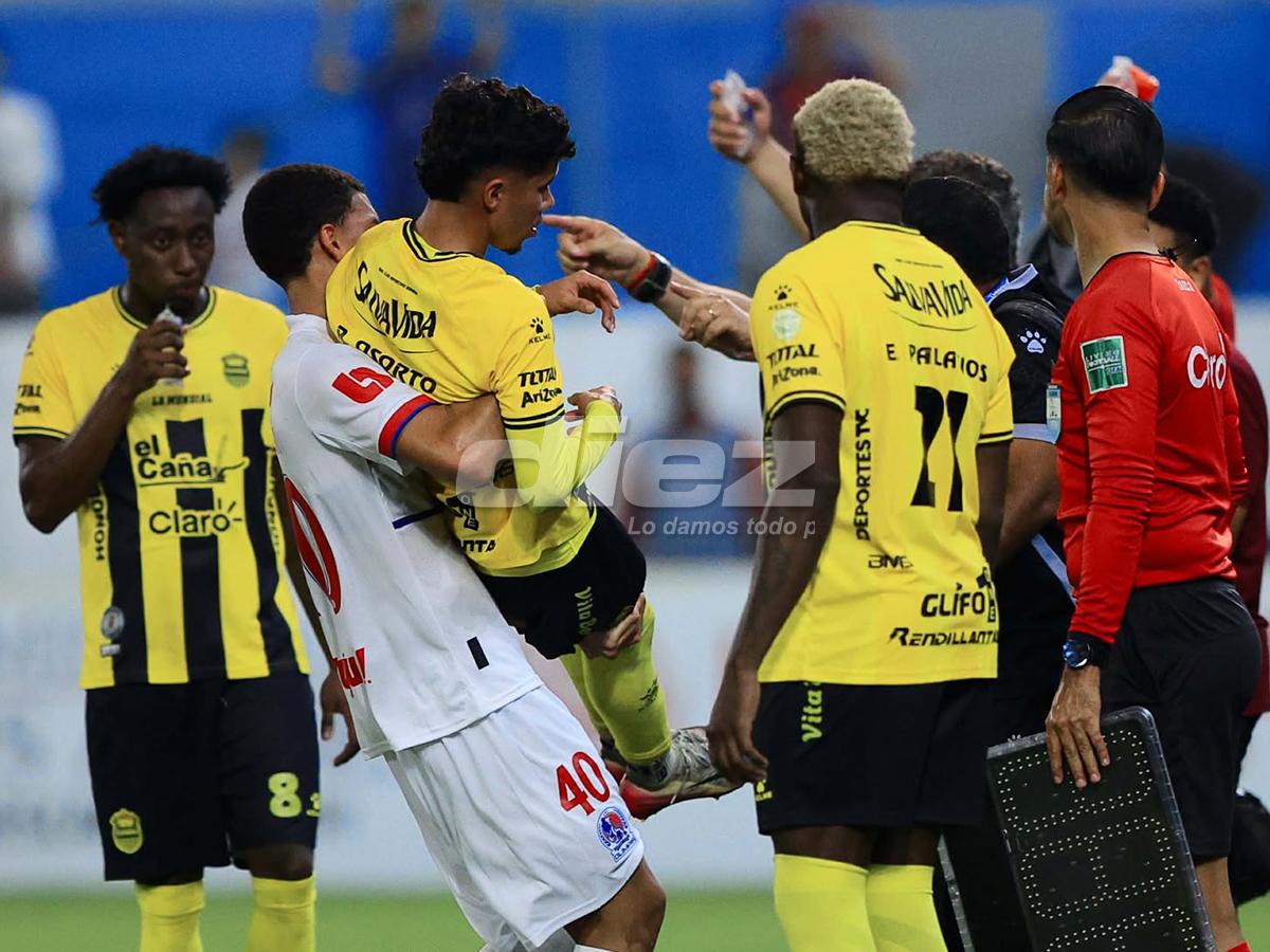 No se vio en TV: peleas entre dirigentes aurinegros y cuerpo técnico del Olimpia; los empujones y la furia del árbitro