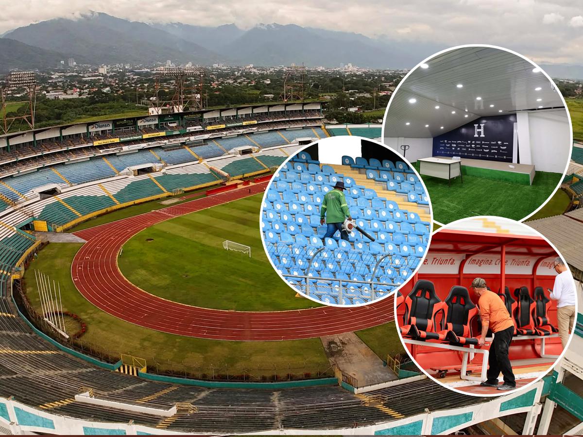 ¡Luce impecable! El Olímpico listo para albergar una nueva final de Liga Nacional; así lo cuidan previo al Marathón-Olimpia