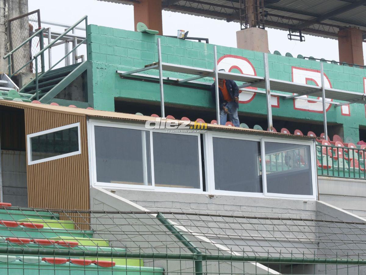Así embellecen el nuevo Estadio Yankel Rosenthal que albergará la final entre Marathón vs Olimpia; ¡habrá luz artificial!