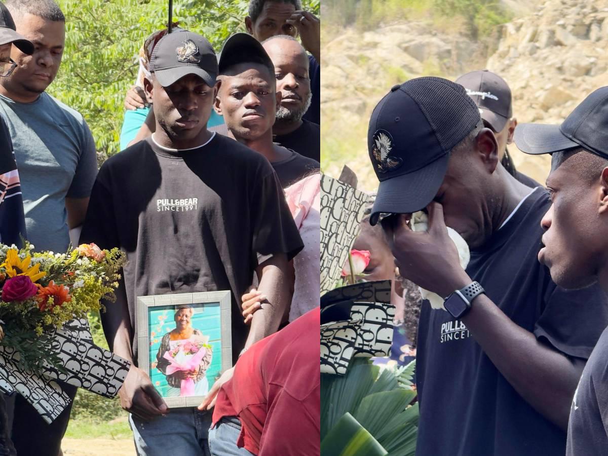 Entre lágrimas, rodeado de familiares y amistades, el hondureño Wesly Decas se despidió de su madre