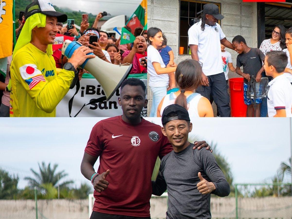 Alberth Elis sorprende a los niños de su pueblo y se une a Shin Fujiyama para reconstruir un kínder