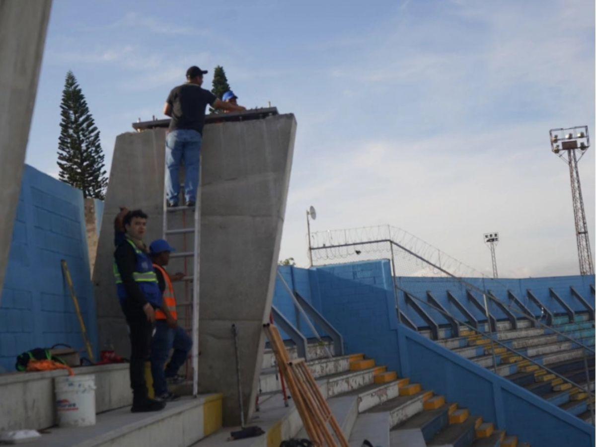 Condepor pone en marcha una de las fases decisivas de la instalación del nuevo techado en el Estadio Nacional