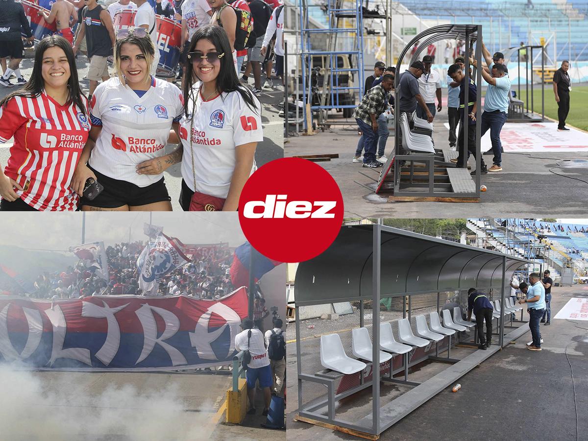 No se vio por TV: Interceptan a Troglio llegando al estadio, el look del Chino López y, ¿qué hacían en los banquillos?