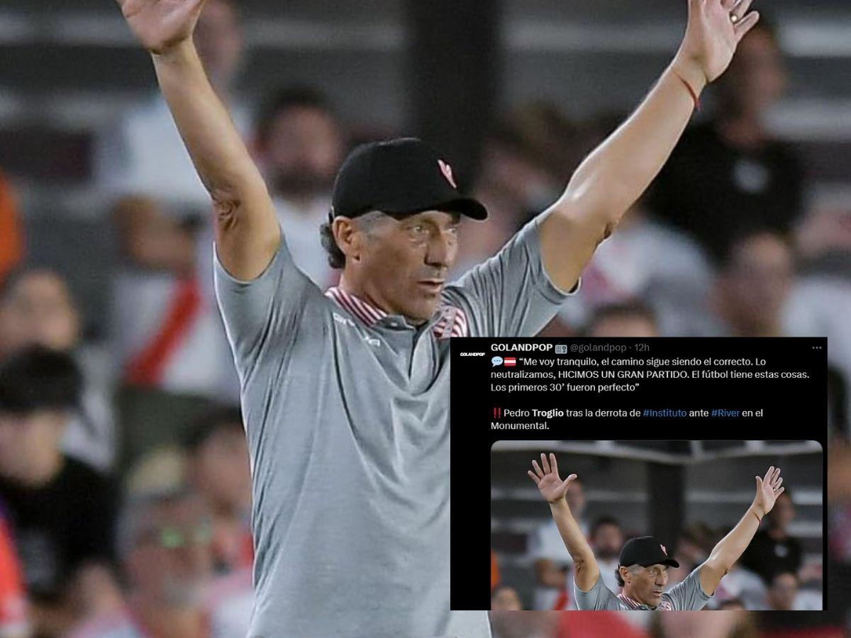 Prensa de Argentina se rinde ante Troglio a pesar de la derrota con River en el Monumental: “es bravísimo”