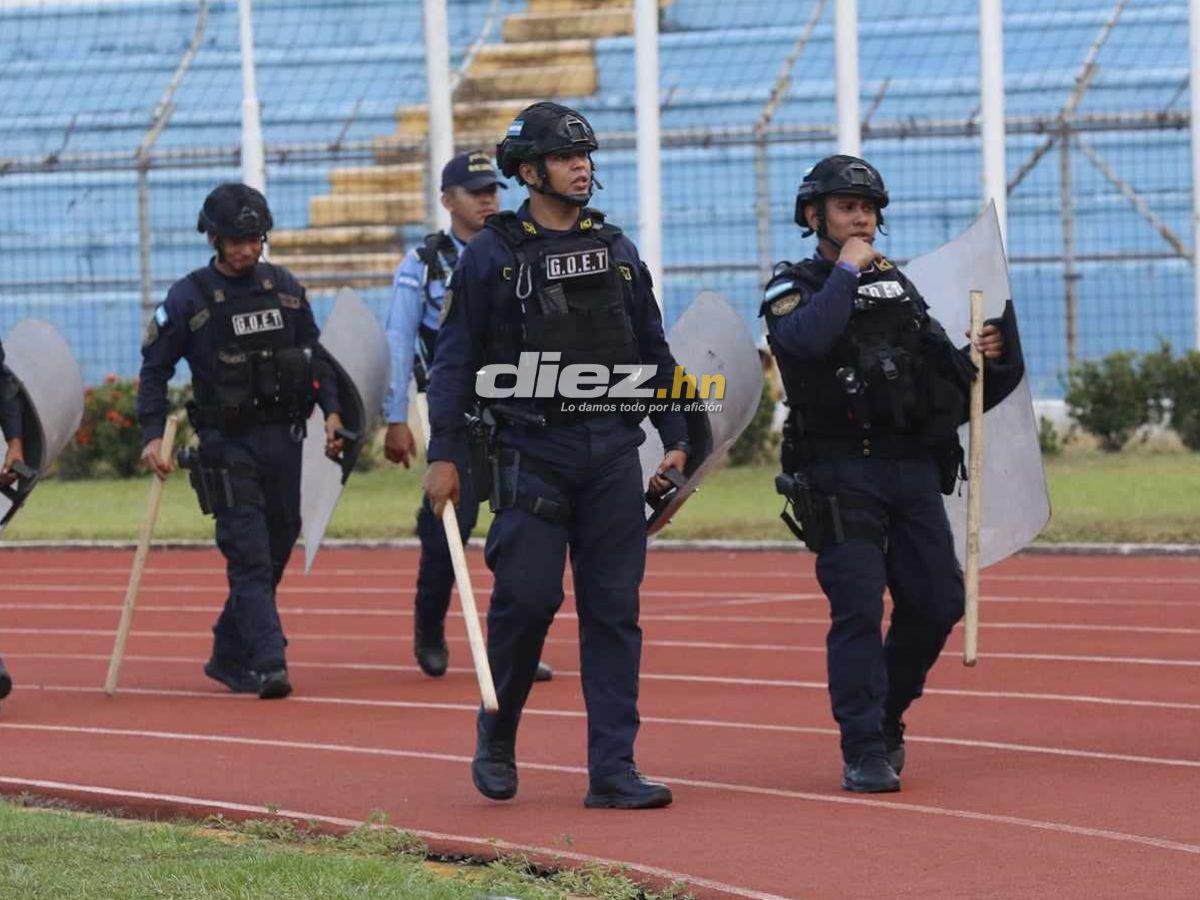 No se vio en TV: Show de “Buba” López contra Olimpia, las bellas chicas del clásico, bronca del DT de Real España y la policía blindó el Olímpico