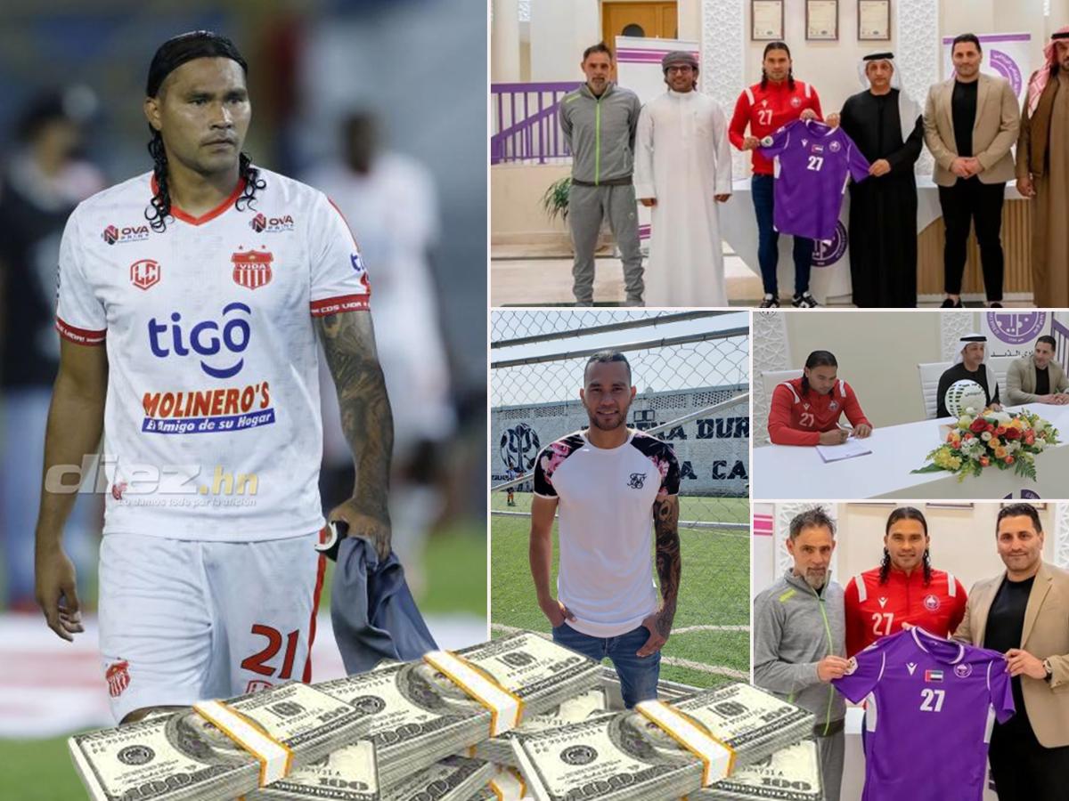 ¡Se sacó la lotería! El jugoso salario del ‘Gullit’ Peña en Emiratos Árabes tras su breve paso por el Vida de Honduras