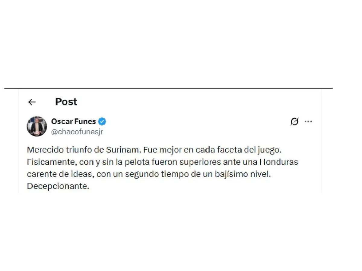 Los dos señalados tras la caída de Honduras y lo de Dereck: Tremenda decepción