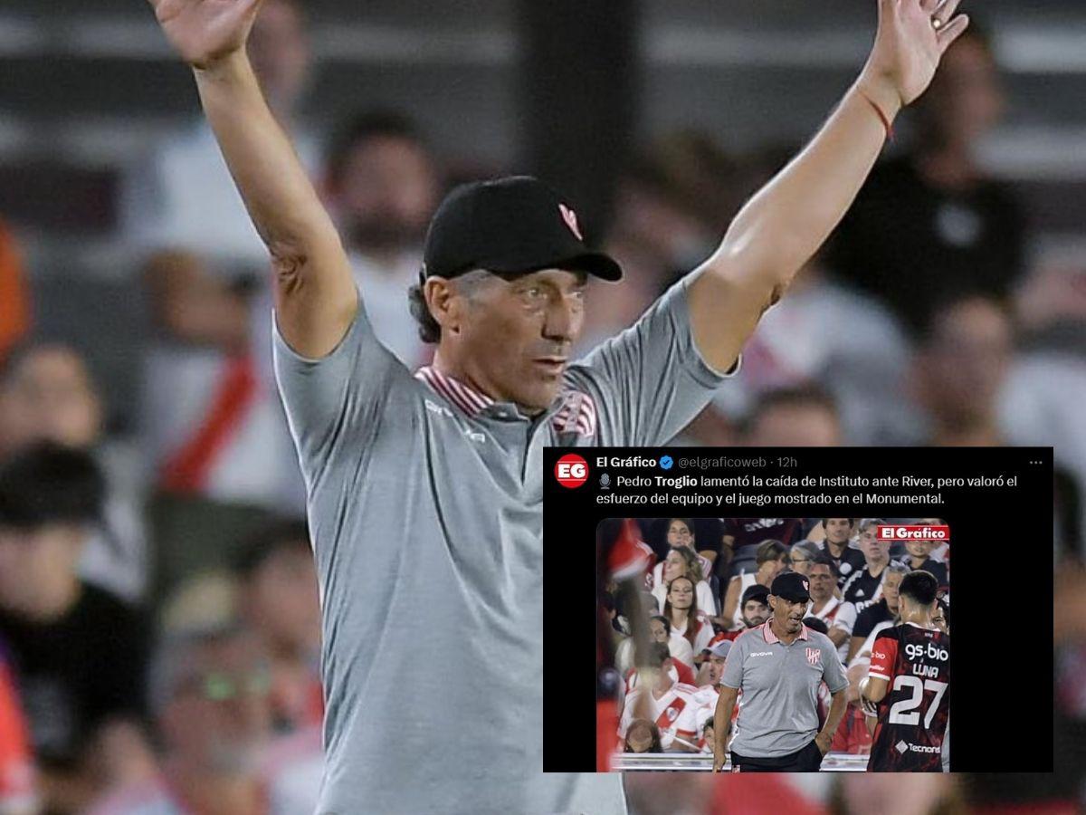 Prensa de Argentina se rinde ante Troglio a pesar de la derrota con River en el Monumental: “es bravísimo”