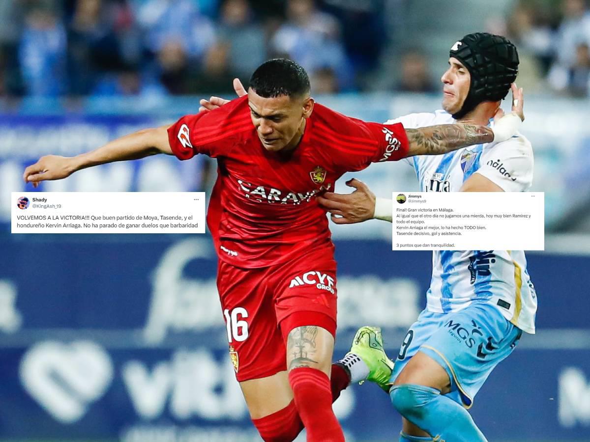 “Estoy enamorado del fichaje de Kervin Arriaga”: aficionados del Zaragoza y periodistas llenan de elogios al hondureño tras victoria contra Málaga