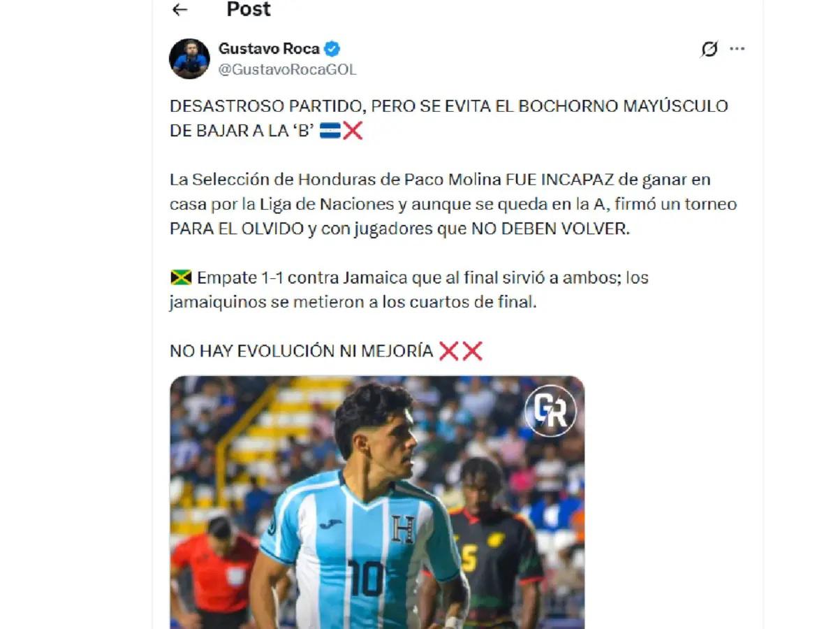 Pavón señala esto y la reacción tras el fracaso de Honduras: No deben volver