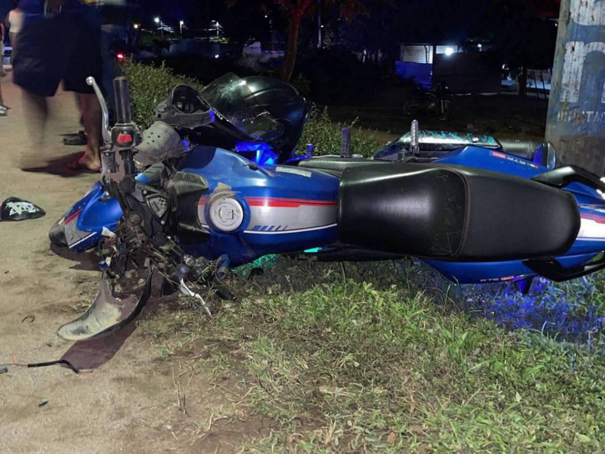 Futbolista hondureño muere tras accidentarse: así quedó su motocicleta luego del trágico choque
