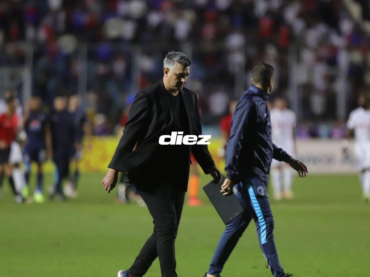 No se vio en TV: Llanto de jugador de Olimpia, integrante de Motagua desató la bronca y adiós especial de Troglio