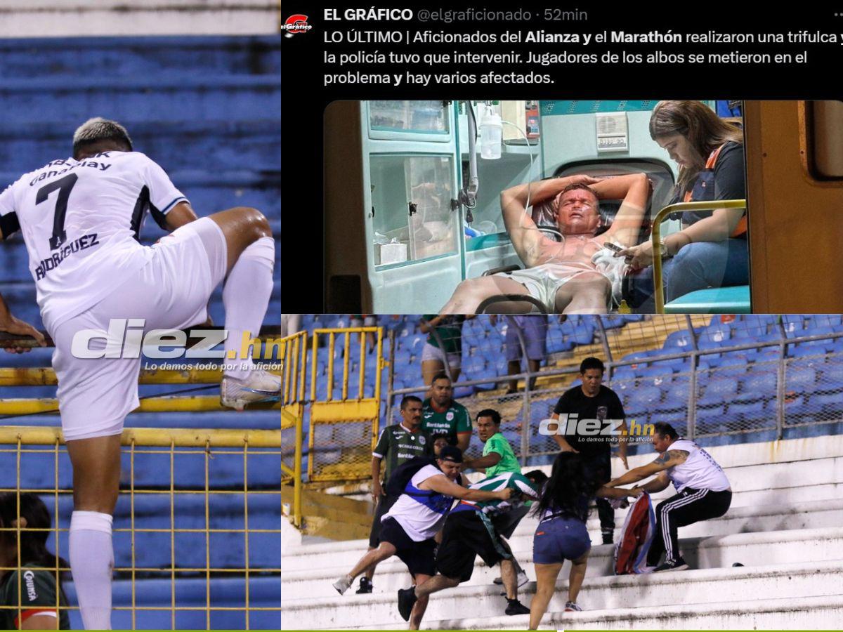 Prensa salvadoreña divulga nuevas imágenes del zafarrancho Marathón - Alianza y arremeten: “Reprochable”