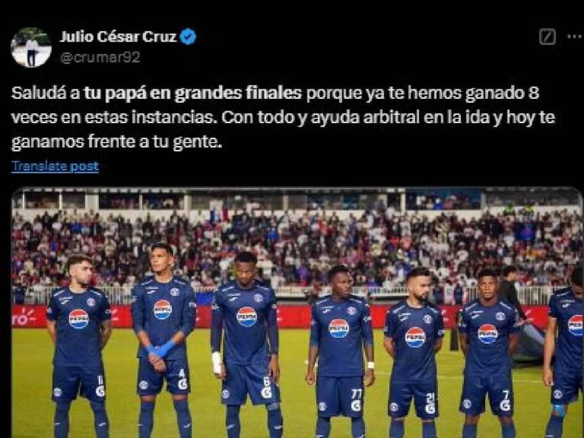 Euforia por la copa 19 de Motagua y no perdonan al Olimpia: “Saludá a tu papá”, “Despacharon a Troglio”