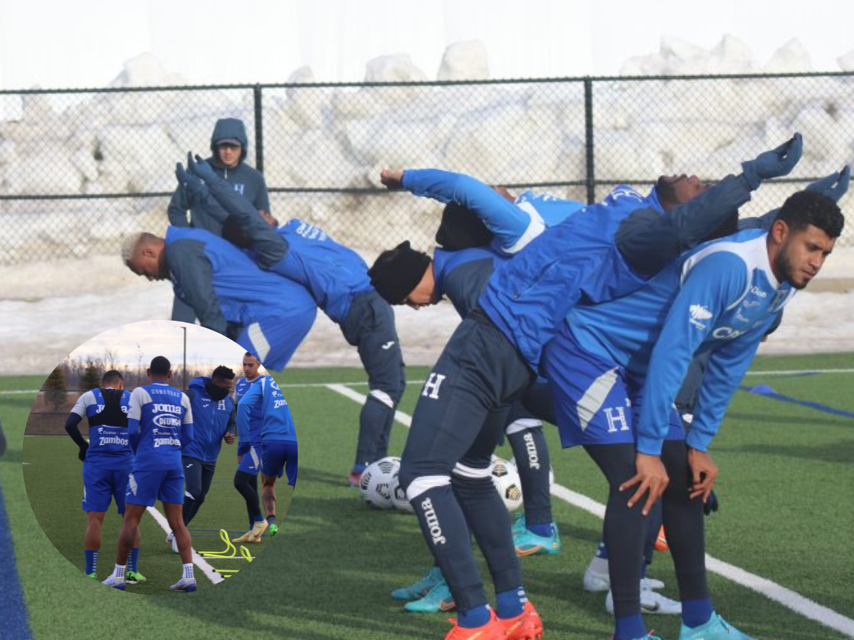 ¿Y Denil Maldonado? Selección de Honduras entrenó a -5 grados previo a la batalla ante Canadá por el boleto al Final Four