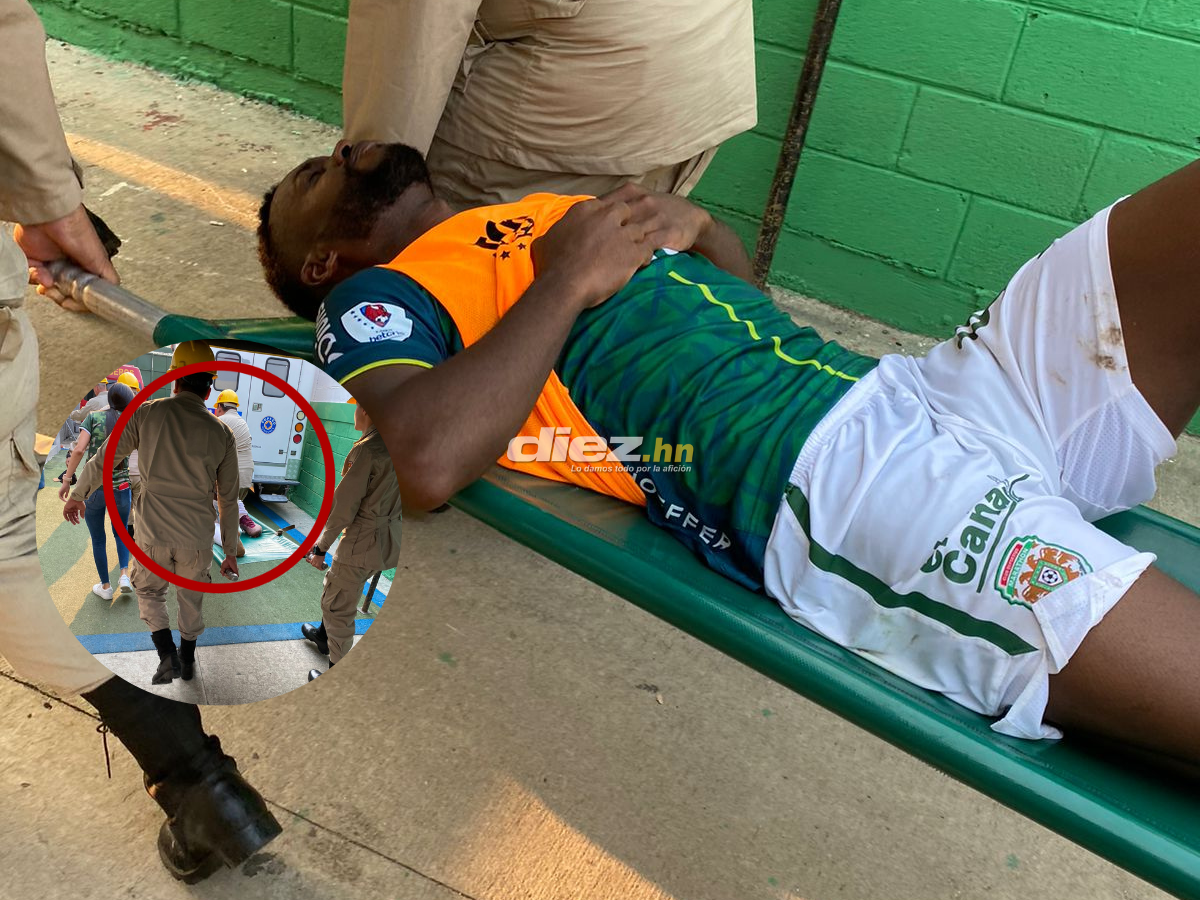 ¡Alarma en Marathón! Clayvin Zúniga se lesiona y fue retirado en camilla hasta los camerinos del Yankel Rosenthal