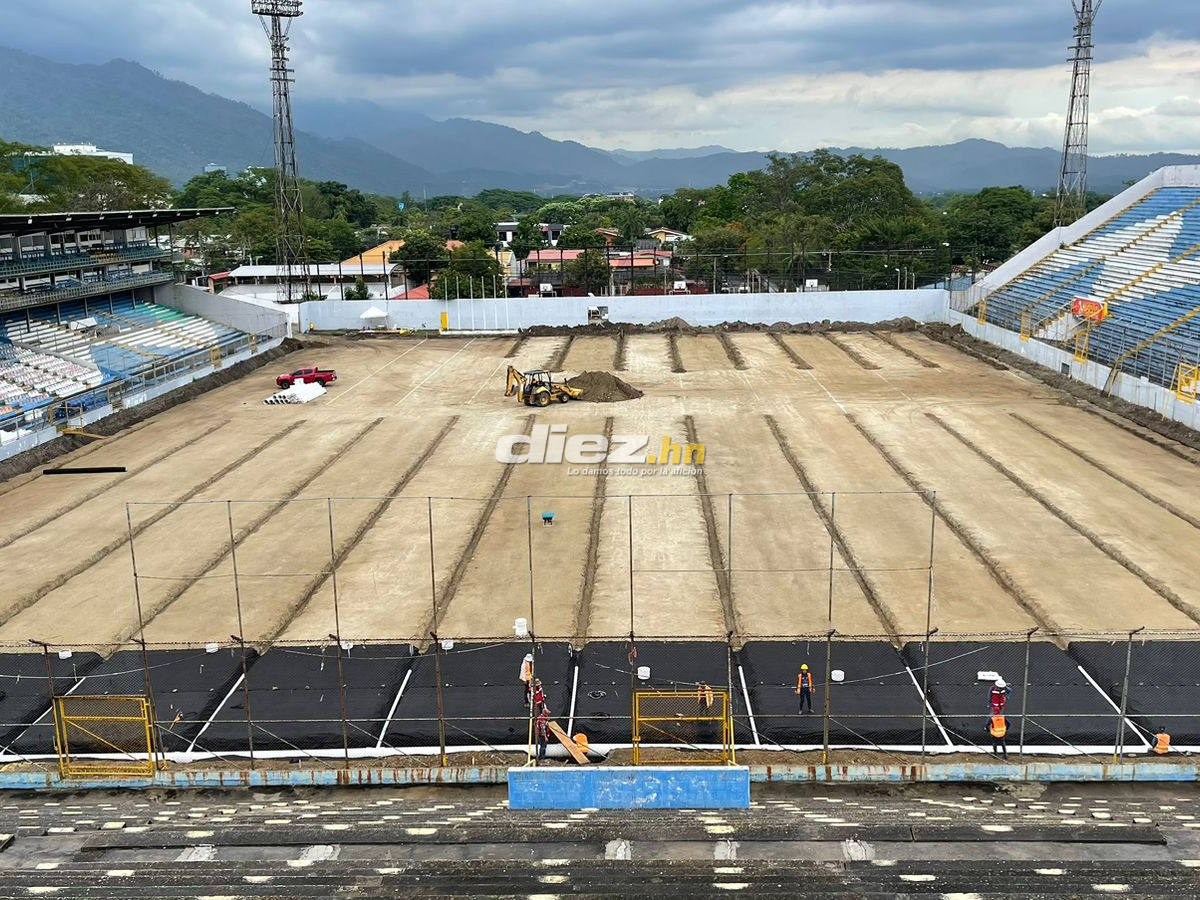 A un 70%: El Estadio Morazán, en recta final para estrenar grama parecida al Santiago Bernabéu, ¿cuándo inicia el cocido del engramillado?