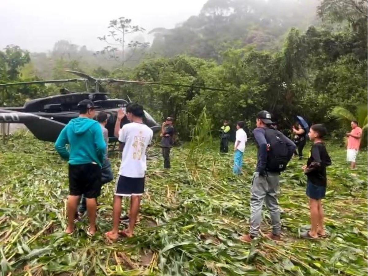 Helicóptero donde viajaba la presidenta Xiomara Castro aterriza de emergencia en una zona boscosa de Honduras