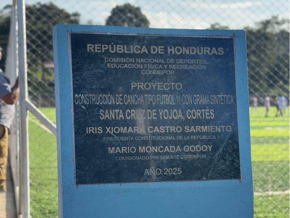 ¡Llegó la 95! Condepor inaugura cancha sintética en Santa Cruz de Yojoa: así quedó el hermoso recinto