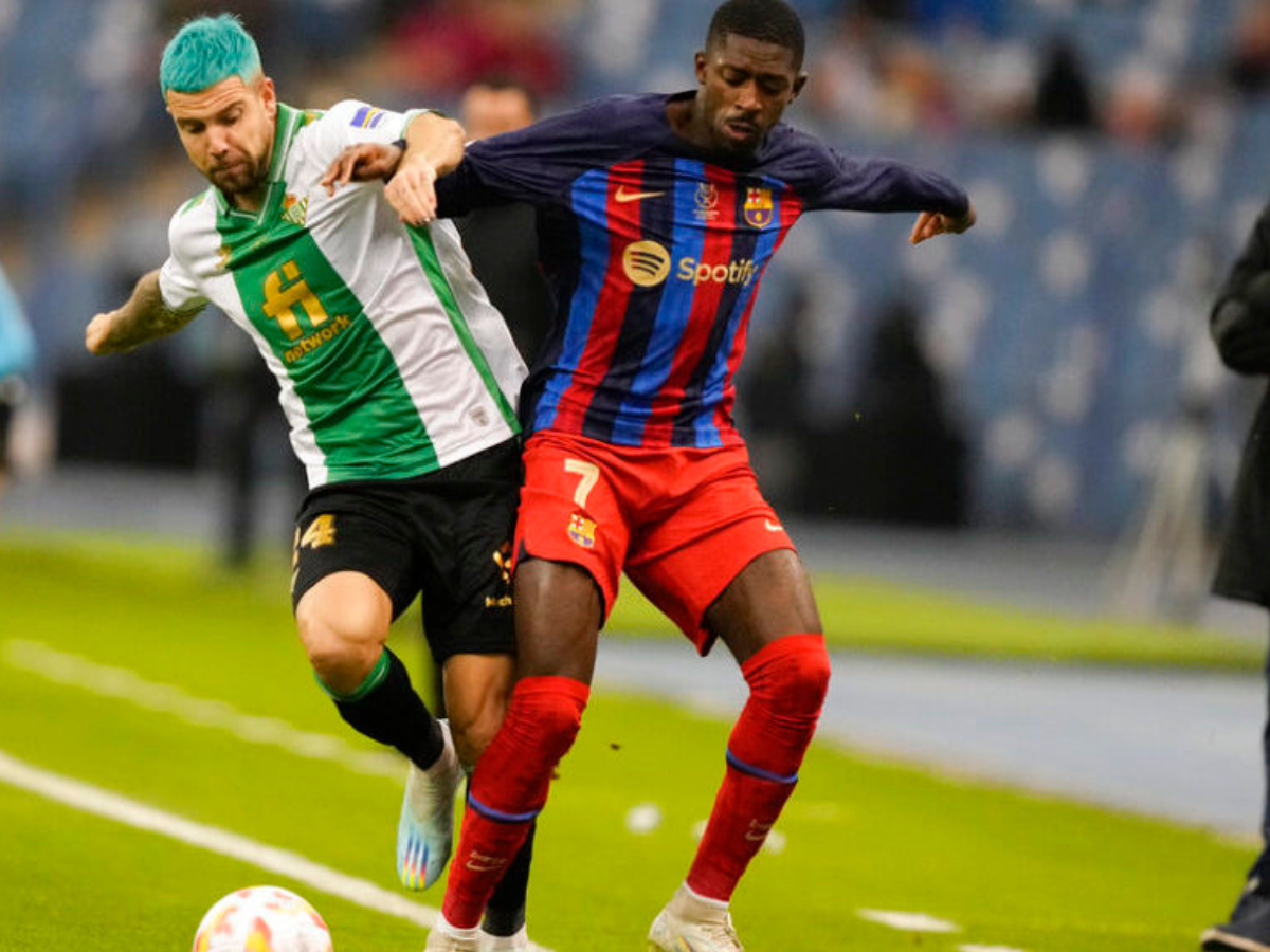 Real Betis no pudo contra el Barcelona en la ronda de semifinales de la Supercopa de España.