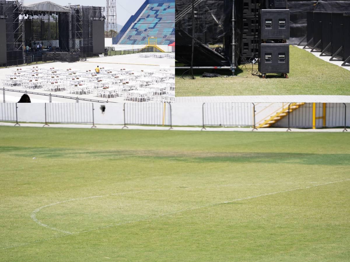 Más de 40 millones tirados: alcaldía de San Pedro Sula maltrata el estadio Morazán por un concierto