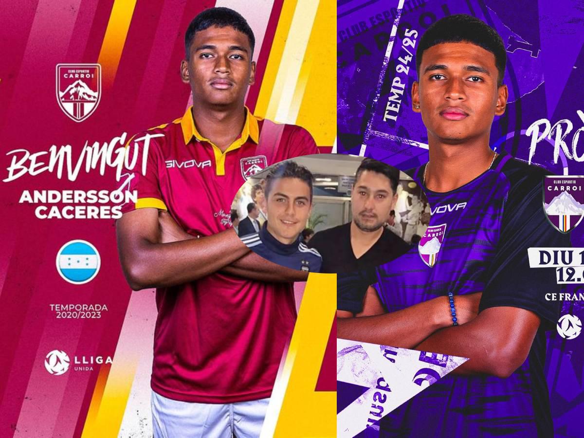 Andersson Cáceres, la historia del hondureño que se fue a Europa y el hermano de Dybala fue clave en su fichaje