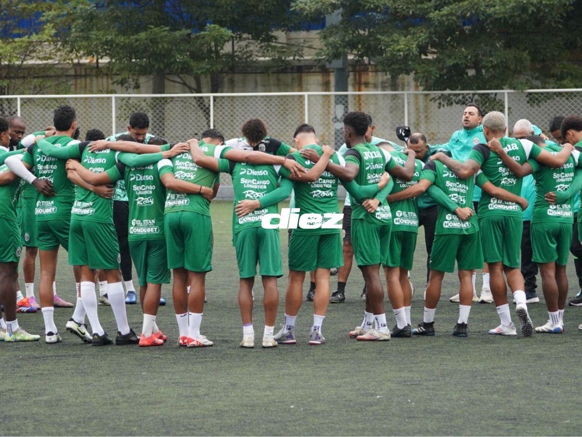 Sorpresa en el entreno de Marathón y así fue el recibimiento del nuevo fichaje verdolaga: ¡curioso look!
