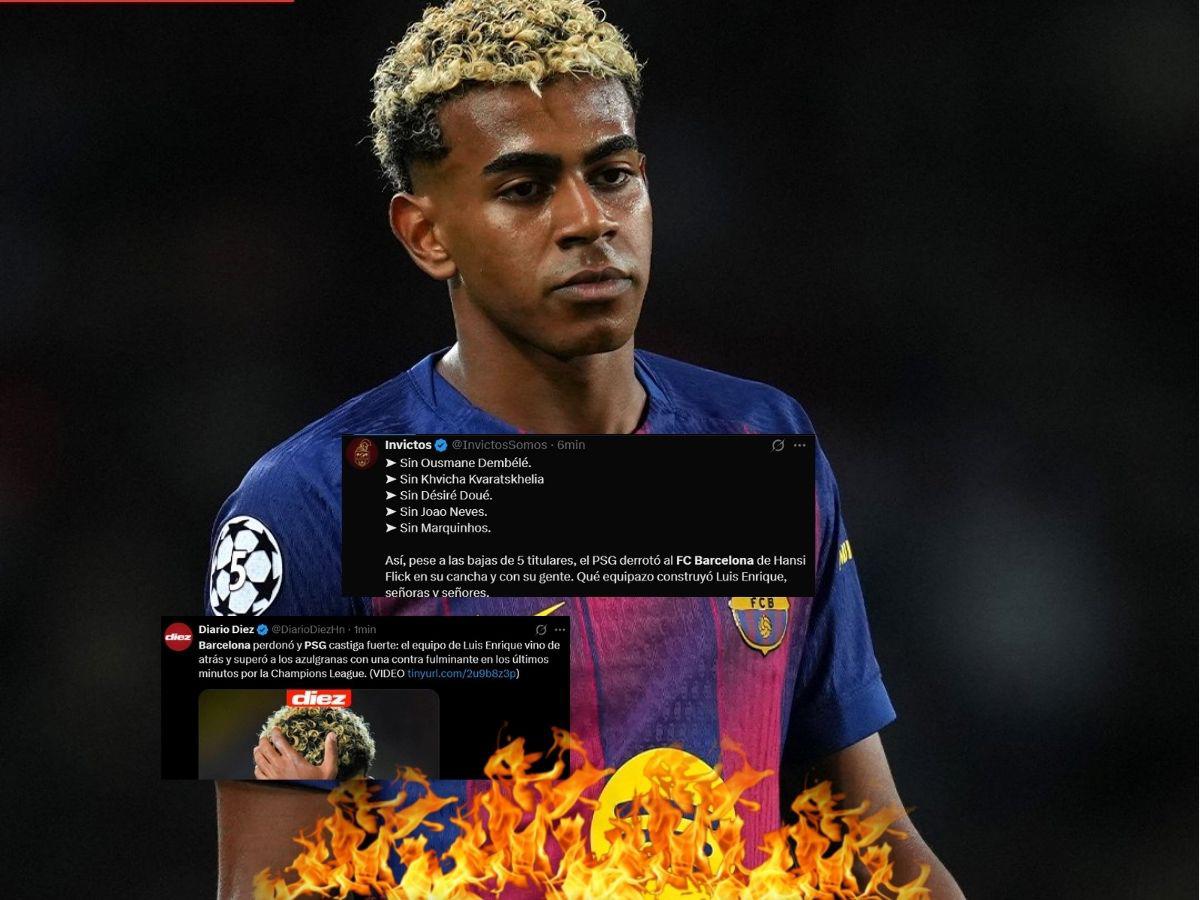 Sin Dembélé, sin Doué: La prensa señala los culpables de la nueva caída del Barcelona ante PSG en Champions League