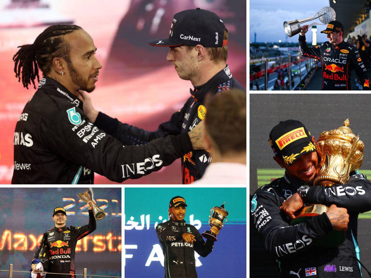 Los récords de Lewis Hamilton y Max Verstappen en sus años en la