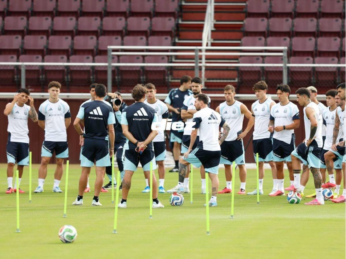 ¡Con Messi a la cabeza! Así fue el último entreno de la Selección Argentina