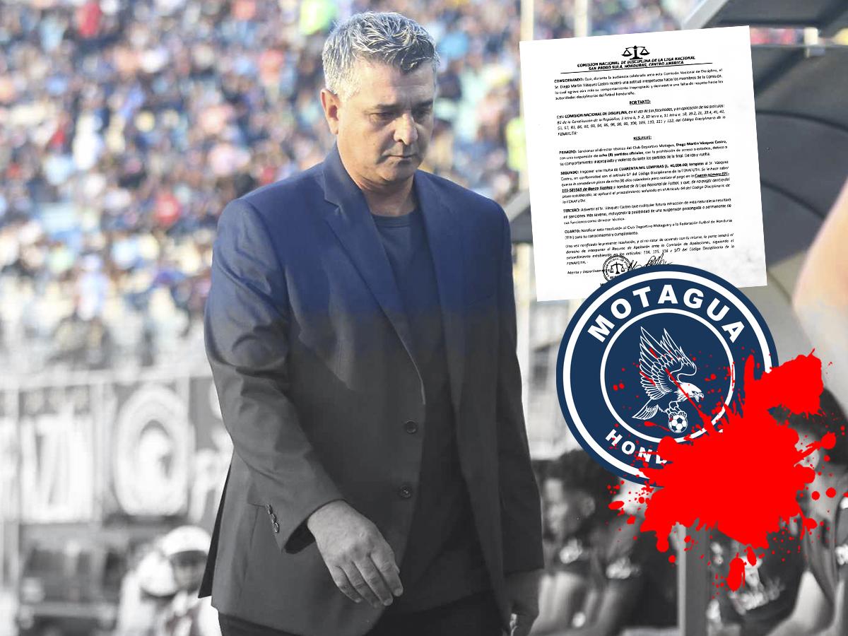 Diego Vazquez recibe un castigo sin precedentes en Liga Nacional y lo amenazan con expulsarlo del fútbol hondureño