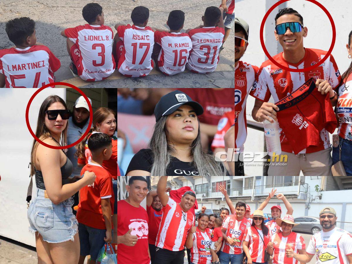 Marea Roja en La Ceiba, bellas hinchas del Vida invaden y aficionado se roba el show con extraño vestuario