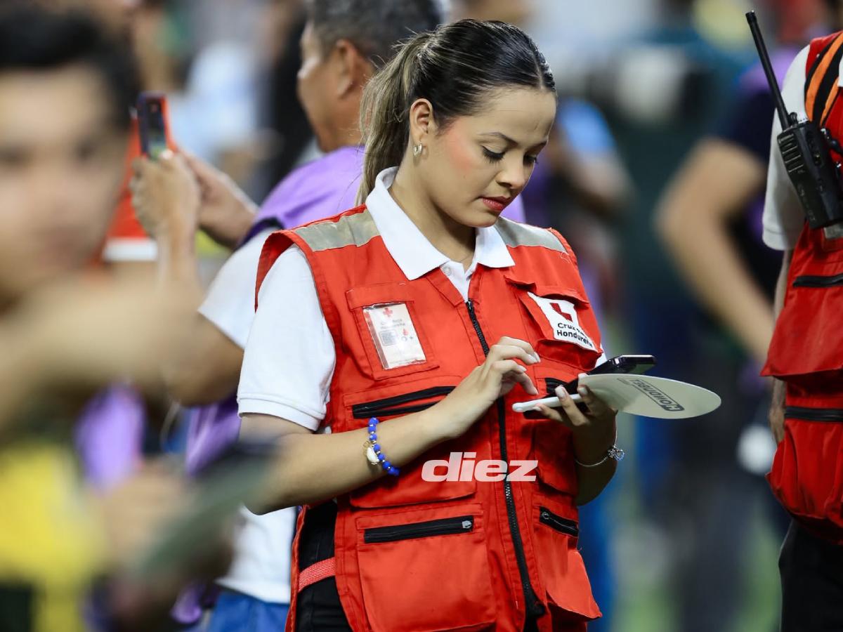 Se revela la identidad de la hermosa paramédica que se hizo viral y robó suspiros en la final entre Real España - Olimpia